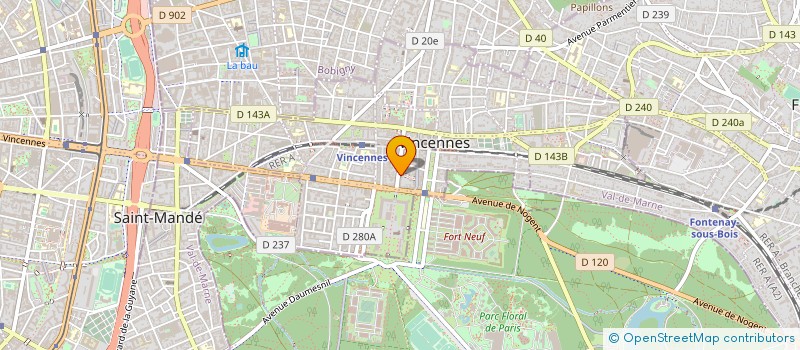 localisation de l'entreprise PERRENX AUDIT ET CONSEILS à VINCENNES