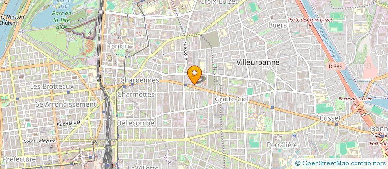 localisation de l'entreprise PERRET AMEUBLEMENT à VILLEURBANNE