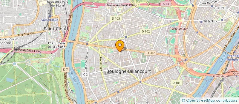 localisation de l'entreprise PERRET IMMO à BOULOGNE-BILLANCOURT