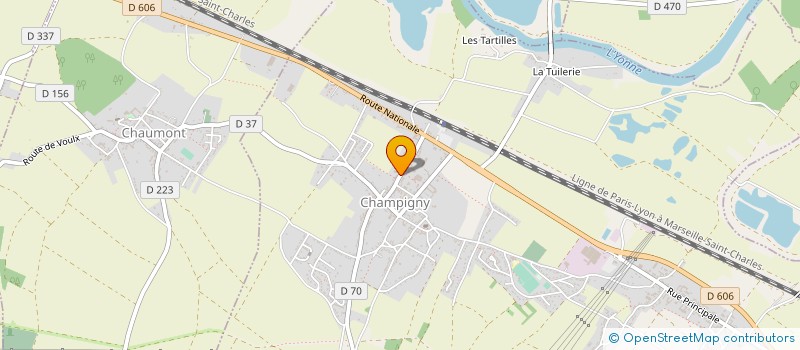 localisation de l'entreprise PERRIER ETS. à CHAMPIGNY