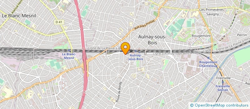 localisation de l'entreprise PERRIER IMMOBILIER à AULNAY-SOUS-BOIS