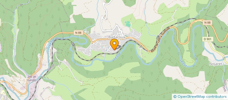 localisation de l'entreprise PERRIER TP SARL  BADAROUX