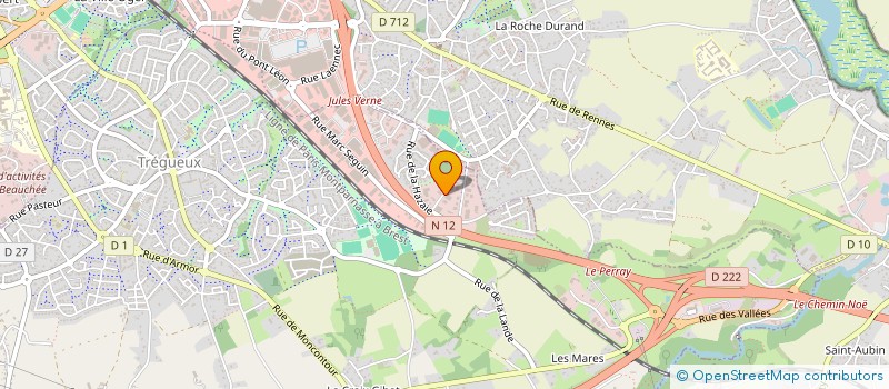 localisation de l'entreprise PERRIN  TREGUEUX