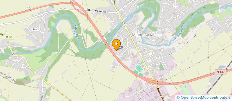 localisation de l'entreprise PERRIN CONSTRUCTION  MIGNE-AUXANCES