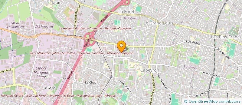 localisation de l'entreprise PERRIN ET FILLE à MERIGNAC