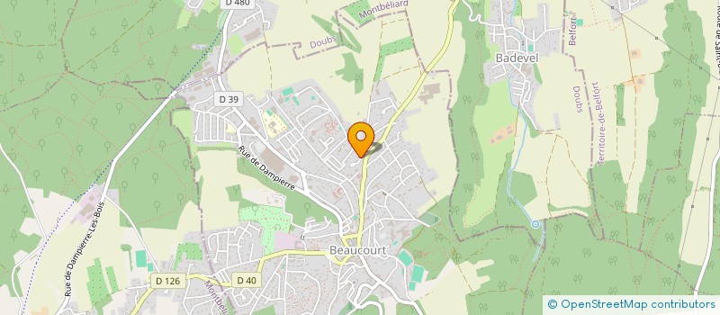 localisation de l'entreprise PERRIN ET FILS à BEAUCOURT
