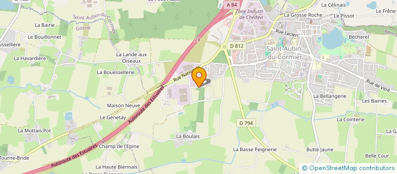 localisation de l'entreprise PERRIN MENUISERIE  SAINT-AUBIN-DU-CORMIER