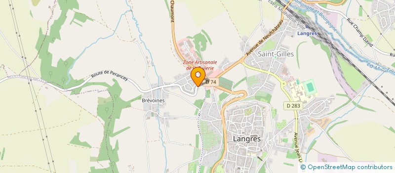 localisation de l'entreprise PERRIN SEVERINE SARL à LANGRES