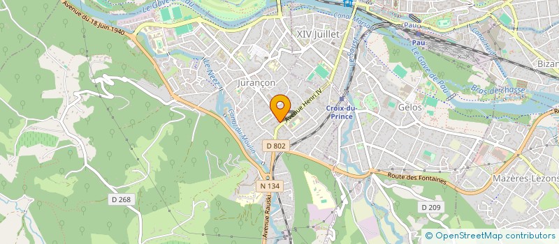 localisation de l'entreprise PERRINEAU ET ANGLADE à JURANCON