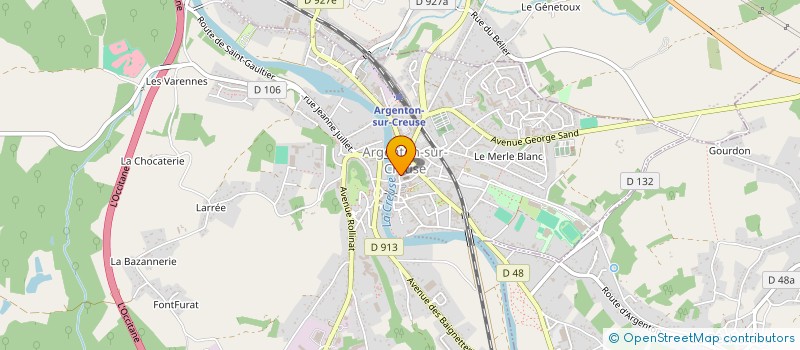 localisation de l'entreprise PERRINETTE à ARGENTON-SUR-CREUSE