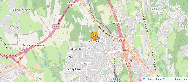 localisation de l'entreprise PERRODIN à DARDILLY