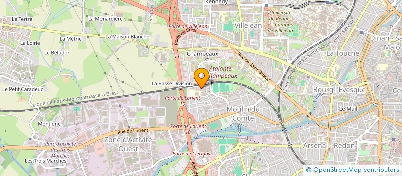 localisation de l'entreprise PERRON & THOMINE  RENNES