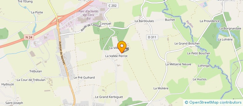 localisation de l'entreprise PERROT  GUER