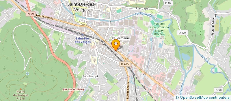 localisation de l'entreprise PERROT CLOTURE CONCEPT à SAINT-DIE-DES-VOSGES