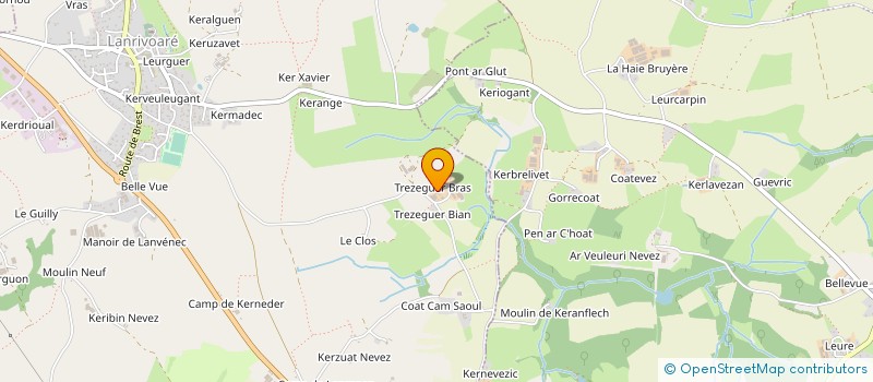localisation de l'entreprise PERROT DE TREZEGUER à LANRIVOARE