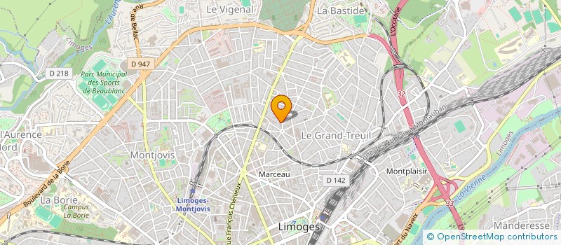 localisation de l'entreprise PERROT/GAYOT à LIMOGES