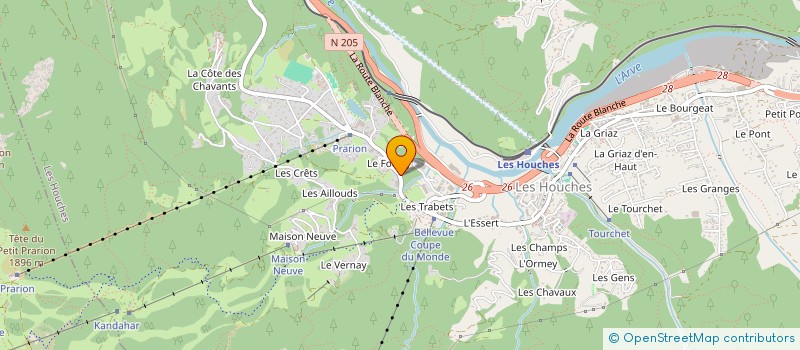 localisation de l'entreprise PERROT JY INDIVISION  LES HOUCHES