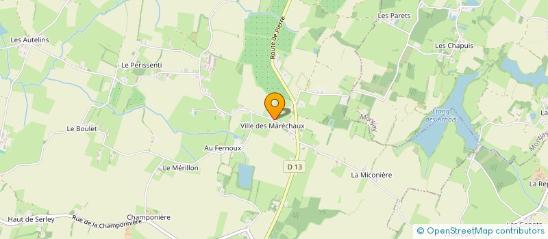 localisation de l'entreprise PERROT TRAVAUX PUBLICS  SERLEY