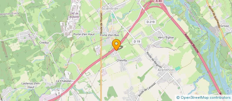 localisation de l'entreprise PERROTTON FRANCOIS DECOLLETAGE  ARENTHON