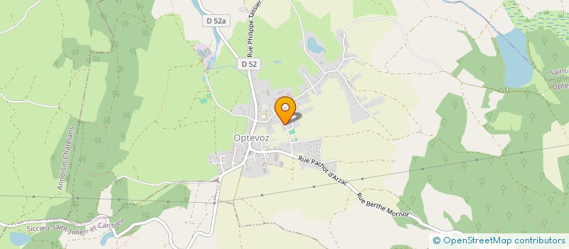 localisation de l'entreprise PERROUD  OPTEVOZ