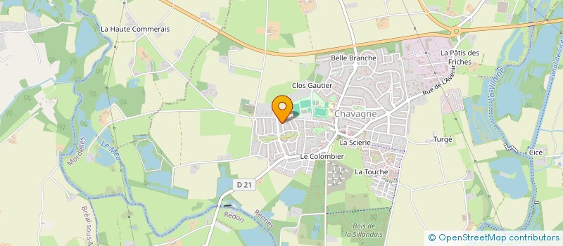 localisation de l'entreprise PERROUIN IMMOBILIER  CHAVAGNE