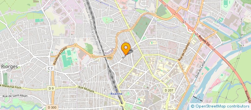 localisation de l'entreprise PERROUX à ROANNE