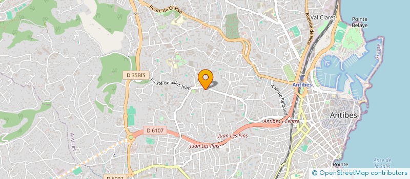 localisation de l'entreprise PERRUCCI MACONNERIE à ANTIBES