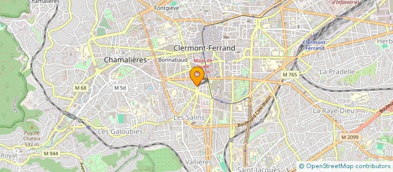 localisation de l'entreprise PERRY & PERI CONSTRUCTEURS à CLERMONT-FERRAND