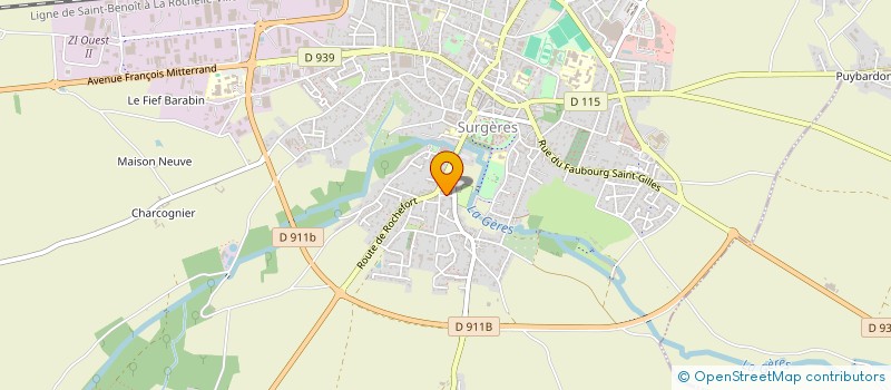 localisation de l'entreprise PERSEVERANCE  SURGERES