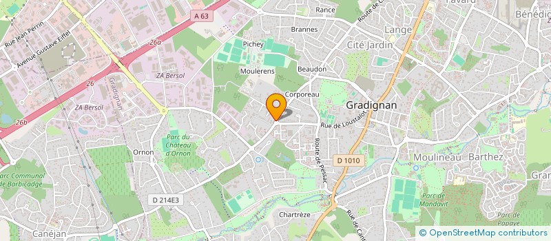 localisation de l'entreprise PERSILLON ET COMPAGNIE à GRADIGNAN