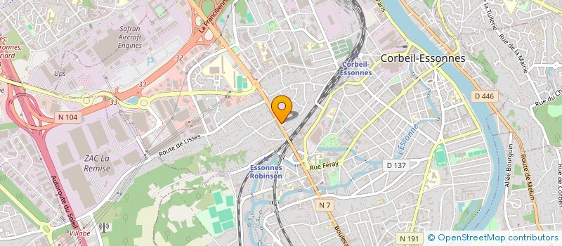 localisation de l'entreprise PERSISTENCIA 77 à CORBEIL-ESSONNES