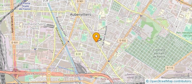 localisation de l'entreprise PERSO XPRESS à AUBERVILLIERS