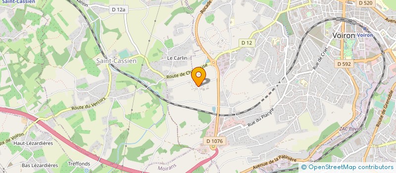 localisation de l'entreprise PERSONNAZ ENTREPRISE  VOIRON