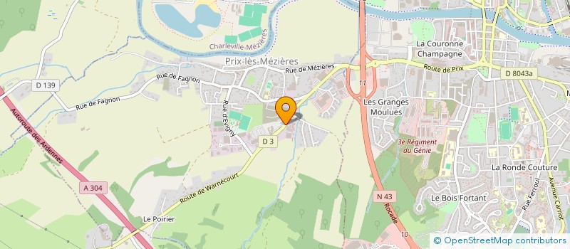 localisation de l'entreprise PERSONNELS SANTE SAP POMPIERS ARDENNES à PRIX-LES-MEZIERES