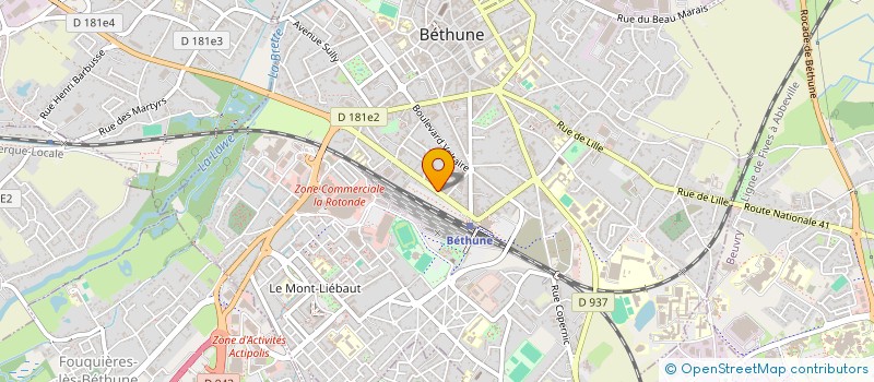 localisation de l'entreprise PERSOTOP à BETHUNE