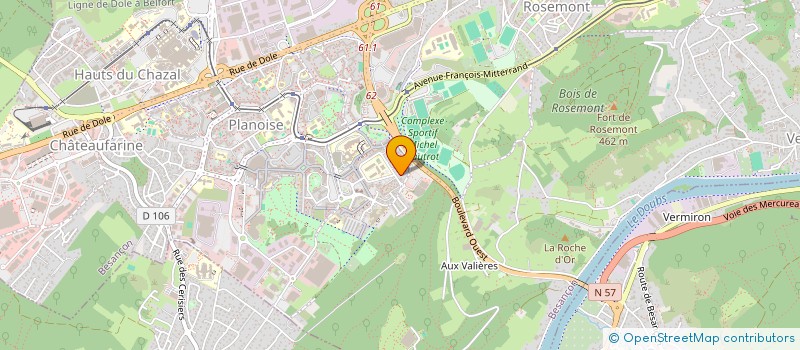 localisation de l'entreprise PERSPECTIVE  BESANCON