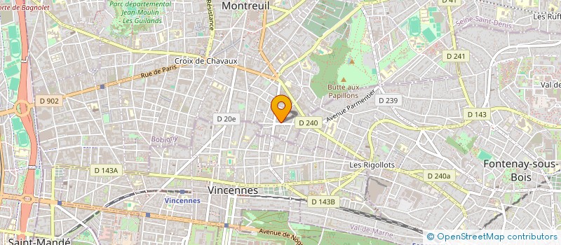 localisation de l'entreprise PERSPECTIVE CAVALIERE  MONTREUIL