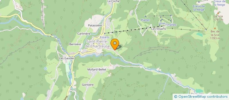 localisation de l'entreprise PERSPECTIVE CAVALIERE  SAINT-PIERRE-DE-CHARTREUSE