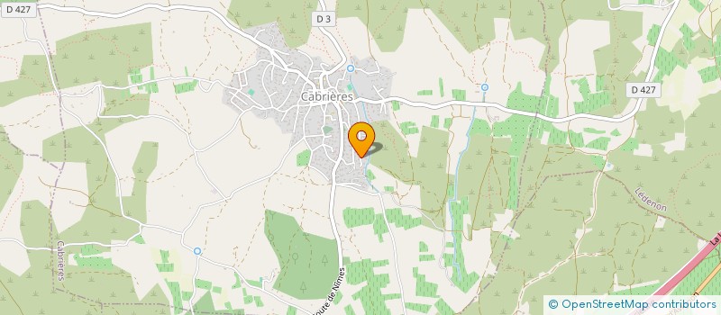 localisation de l'entreprise PERSPECTIVE PEINTURES  CABRIERES