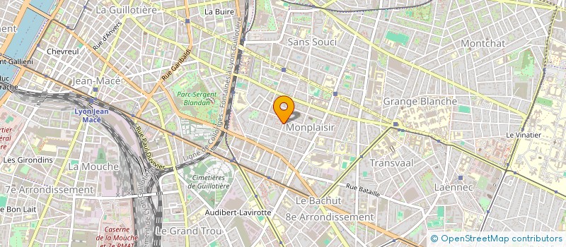 localisation de l'entreprise PERSPECTIVES ARCHITECTURES  LYON