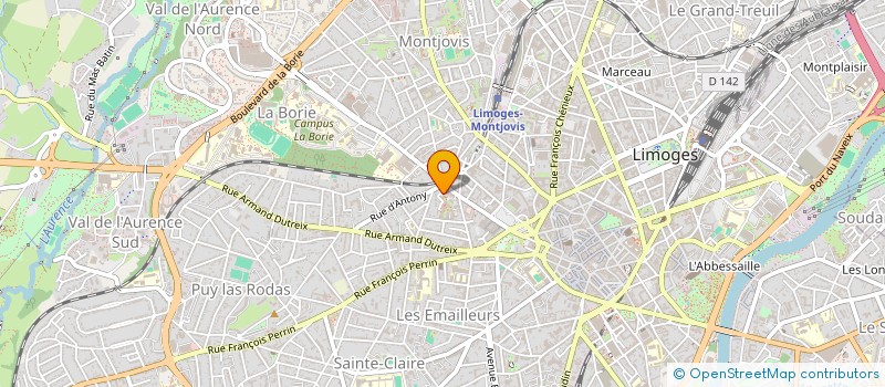 localisation de l'entreprise PERSPECTIVES & CARRIERES à LIMOGES