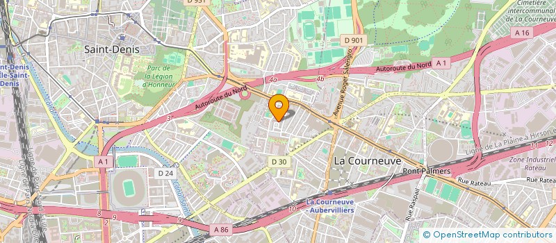 localisation de l'entreprise PERSPECTIVES & REUSSITE à LA COURNEUVE