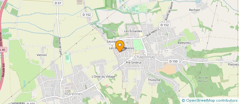 localisation de l'entreprise PERTINENCES  CHAPONNAY