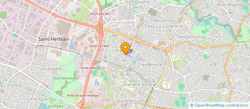 localisation de l'entreprise PERVIER STEFF SNC à SAINT-HERBLAIN