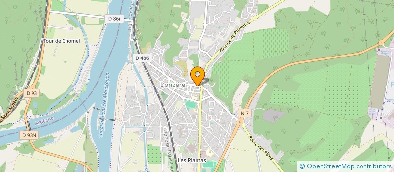 localisation de l'entreprise PERVOST  DONZERE