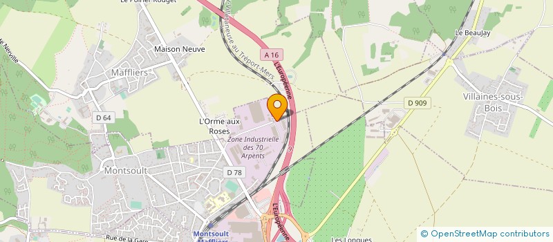 localisation de l'entreprise PES ECHAFAUDAGES  MONTSOULT