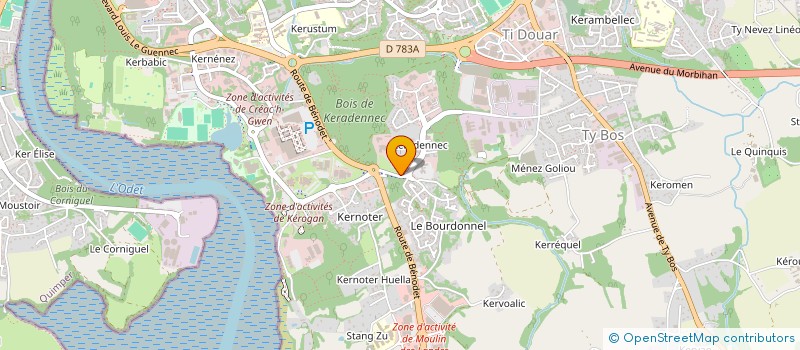 localisation de l'entreprise PESCA à QUIMPER