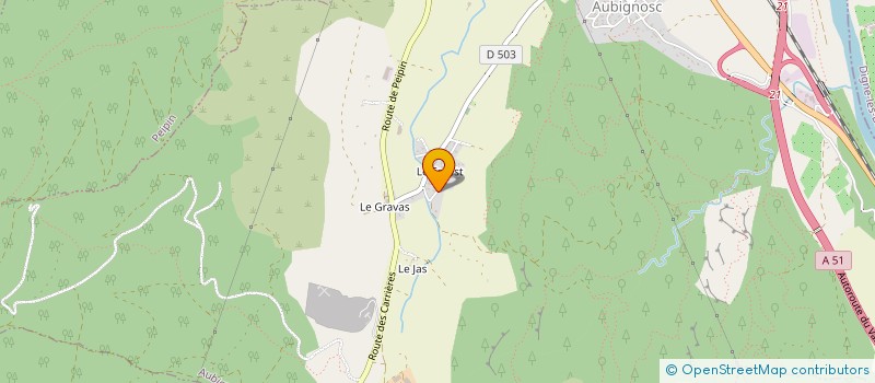 localisation de l'entreprise PESCE-INVEST  AUBIGNOSC