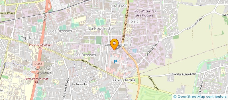 localisation de l'entreprise PESENTI FRERES à VAULX-EN-VELIN