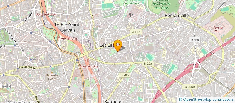 localisation de l'entreprise PESQUET ET CIE  LES LILAS